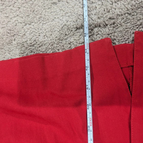 Vintage Button front long sleeve red dress Susan Bennett size 8 - Picture 9 of 12